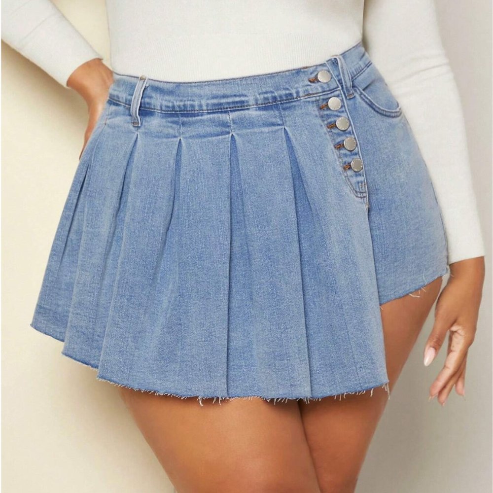 Denim Mini Skort